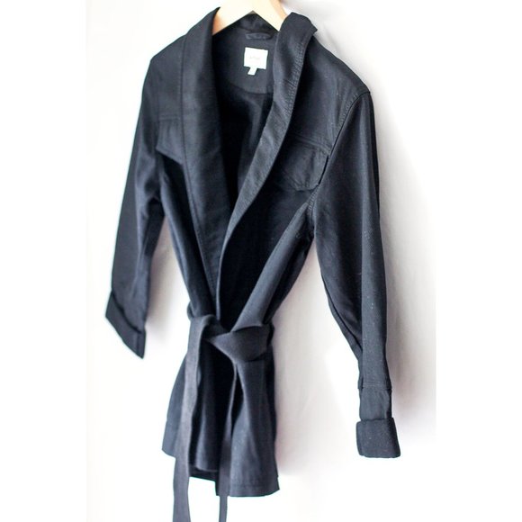 ARITZIA WILFRED BLACK UTILITY BELTED JACKET - Picture 2 of 7